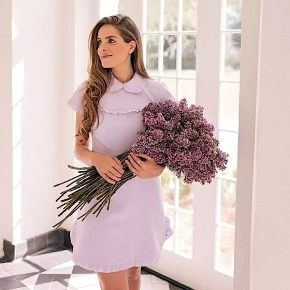 Gal Meets Glam Emma Ruffle Collar Mini Dress